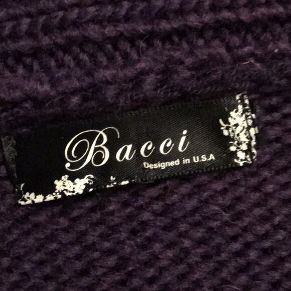 Bacci Purple Wool Blend Sweater. M - Picture 2 of 6